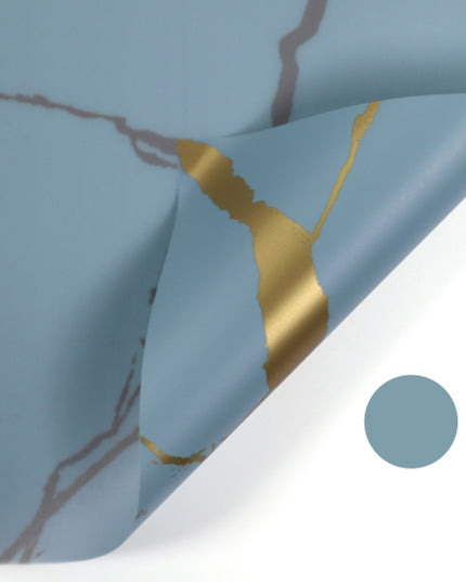 Ambalaj waterproof marmur albastru cu auriu