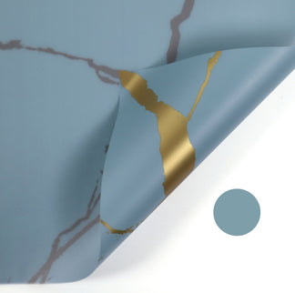 Ambalaj waterproof marmur albastru cu auriu