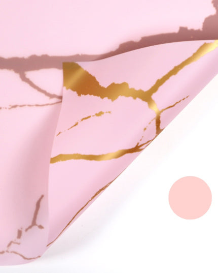 Ambalaj waterproof marmur roz cu auriu
