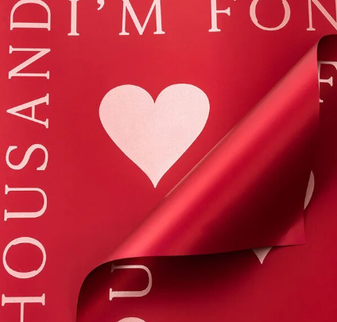 Ambalaj waterproof rosu inchis inima