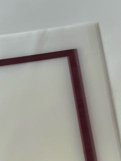 Ambalaj buchet flori waterproof 60x60cm semitransparent margine bordo