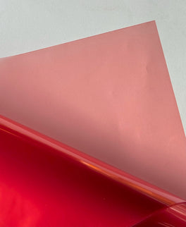 Ambalaj buchet flori waterproof 60x60cm semitransparent rosu