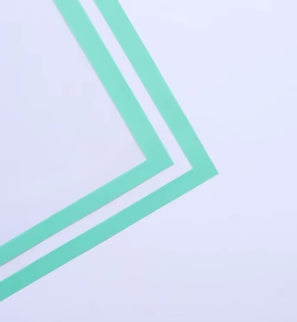 Ambalaj waterproof 60x60cm transparent margine albastru deeschis