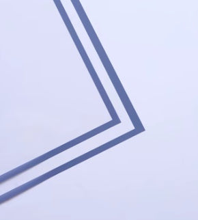 Ambalaj waterproof 60x60cm transparent margine albastru inchis