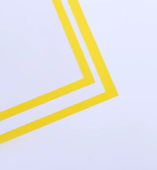 Ambalaj waterproof 60x60cm transparent margine galbena