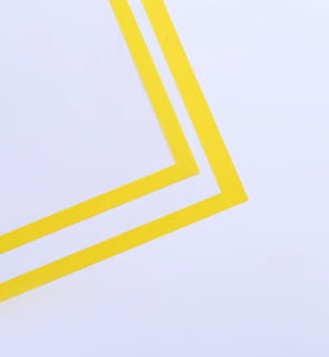 Ambalaj waterproof 60x60cm transparent margine galbena