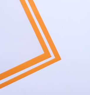 Ambalaj waterproof 60x60cm transparent margine portocalie