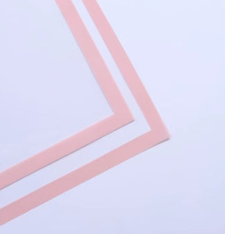 Ambalaj waterproof 60x60cm transparent margine roz