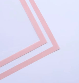 Ambalaj waterproof 60x60cm transparent margine roz