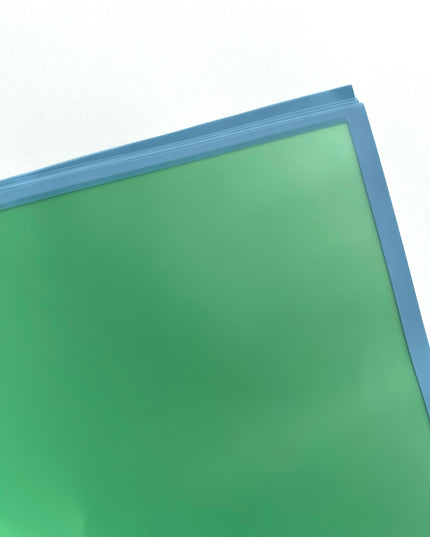 Ambalaj waterproof verde margine albastra