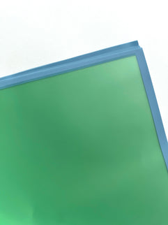 Ambalaj waterproof verde margine albastra