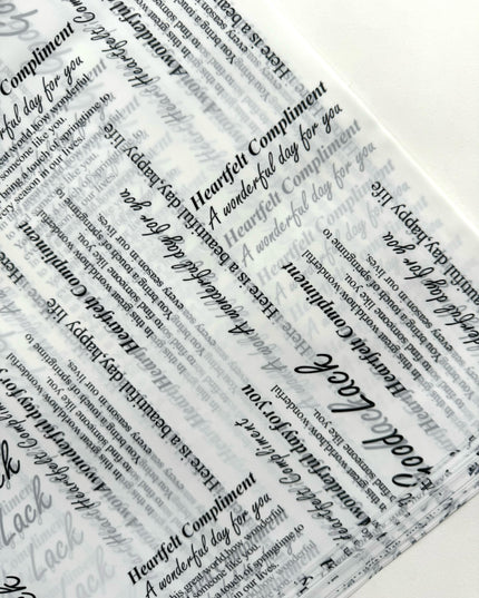 Ambalaj waterproof ziar alb scris negru