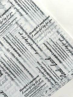 Ambalaj waterproof ziar alb scris negru