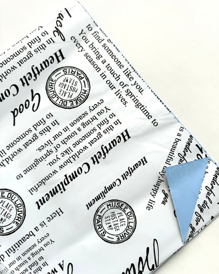 Ambalaj waterproof 60x60cm ziar stampila duo albastru