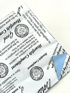 Ambalaj waterproof 60x60cm ziar stampila duo albastru