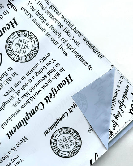 Ambalaj waterproof 60x60cm ziar stampila duo denim