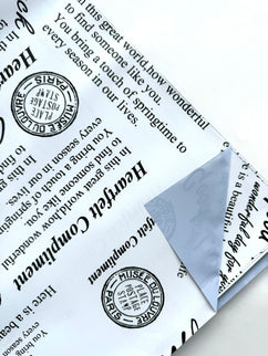 Ambalaj waterproof 60x60cm ziar stampila duo denim