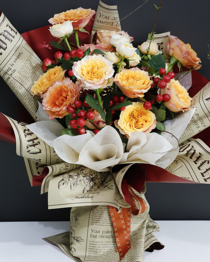 Ambalaj waterproof 60x60cm ziar duo vișiniu