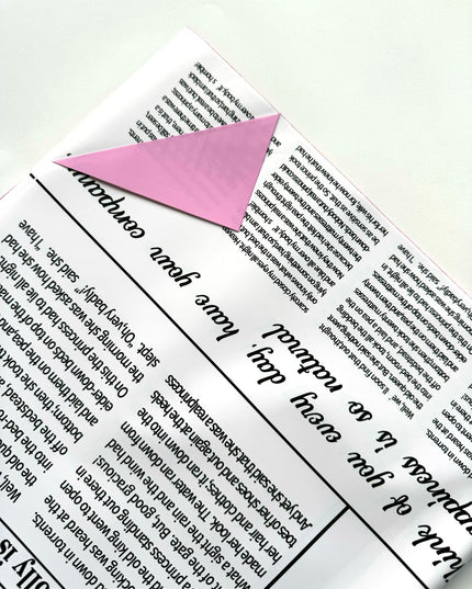 Ambalaj waterproof 60x60cm ziar duo roz - alb