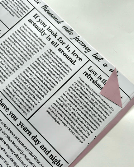 Ambalaj waterproof 60x60cm ziar duo roz