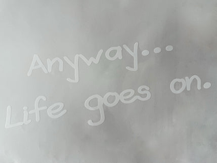 Ambalaj waterproof transparent anyway life goes on alb