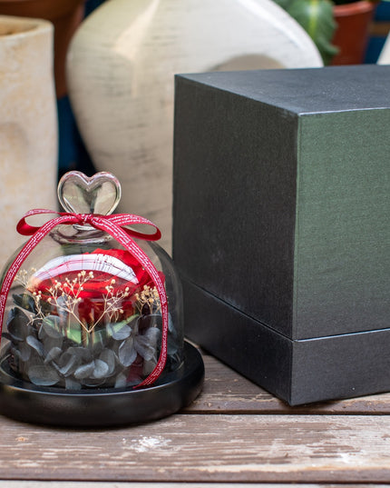 Aranjament trandafir criogenat 5+ giftbox