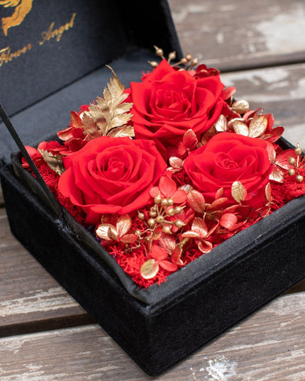 Aranjament trandafir criogenat 7 catifea