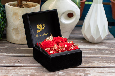 Aranjament trandafir criogenat 7 catifea