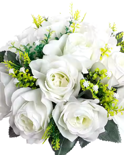 Aranjament flori artificiale 26CM alb