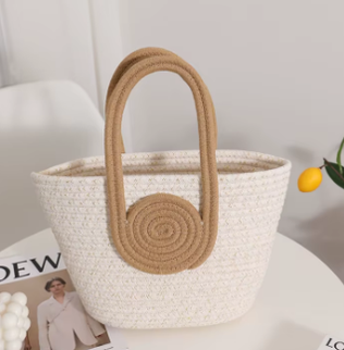 Cos flowers AMELIA alb maner maro