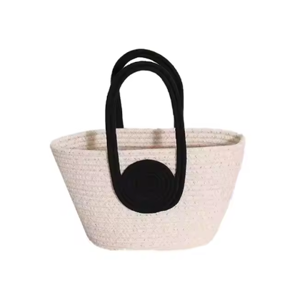 Cos flowers AMELIA alb maner negru