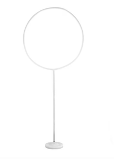 Suport rotund din plastic pentru baloane - alb