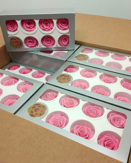 Trandafir criogenat Ø5.5-6cm roz mediu