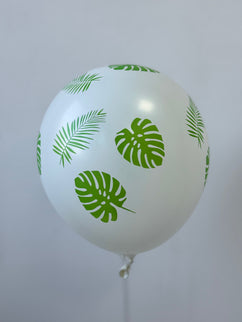 Baloane latex albe monstera 30cm S/100