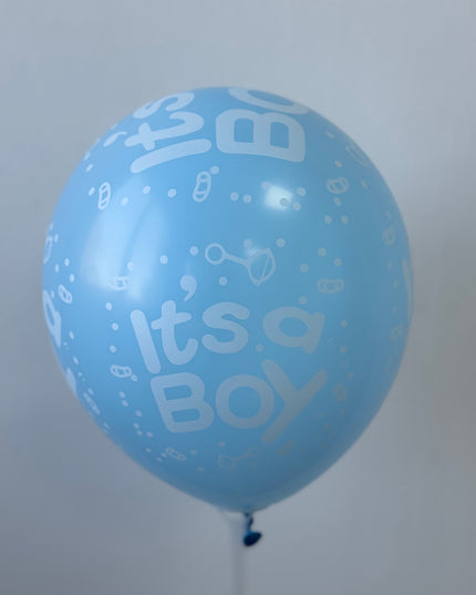 Baloane latex albastre "it.s a boy" 30cm S/100
