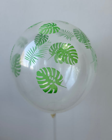 Baloane latex transparente monstera 30cm S/100
