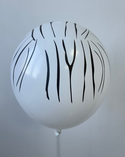 Baloane latex albe tigru 30cm S/100