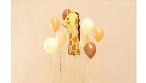 Balon cifra 1 girafa din folie 42x90cm