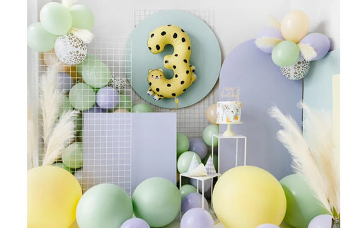 Balon cifra 3 ghepard din folie 68x98cm