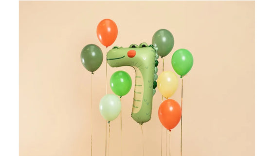 Balon cifra 7 crocodil din folie 56x85cm