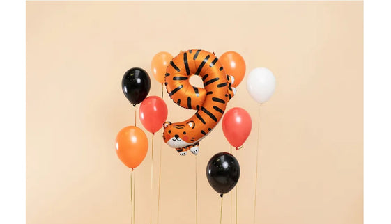 Balon cifra 9 tigru din folie 64x87cm