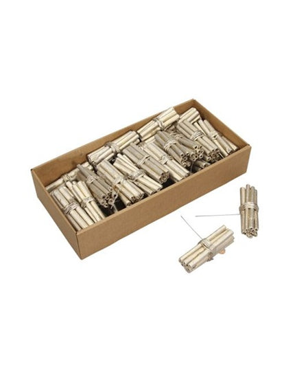 Bambus decorativ argintiu