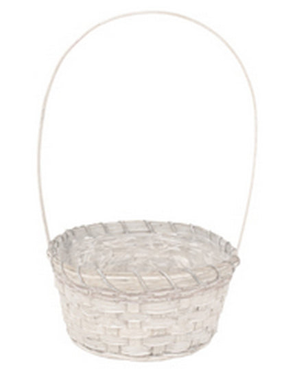 Cos jakarta Ø20x10cm alb