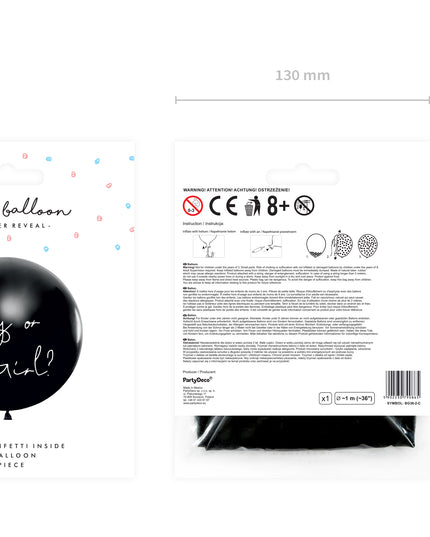 Balon Gender Reveal fetita 1m