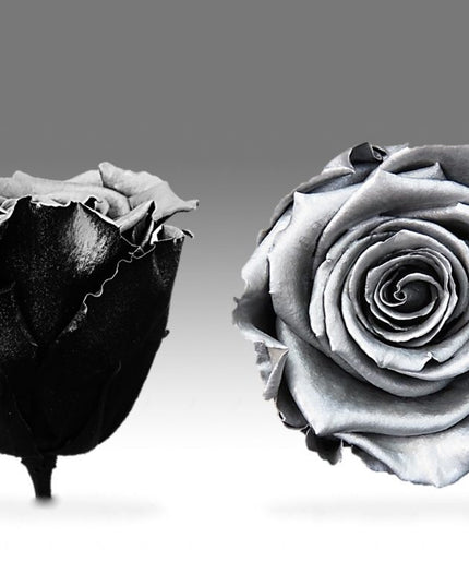 Trandafir criogenat Ø5.5-6cm metalizat argintiu