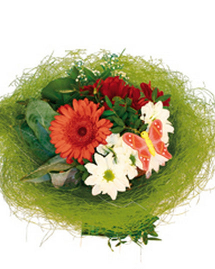 Suport buchet Ø30cm sisal verde inchis S/10