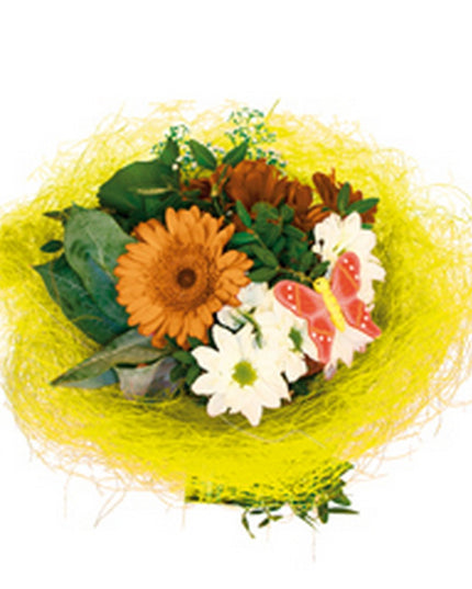 Suport buchet Ø30cm sisal galben S/10