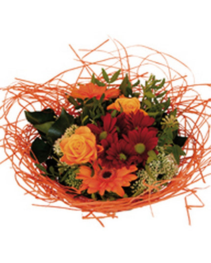 Suport buchet Ø20cm woody portocaliu S/10