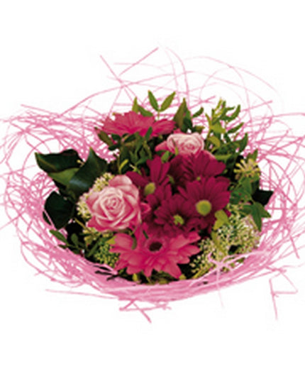 Suport buchet Ø20cm woody roz S/10