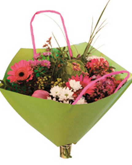 Plasa pentru buchet de flori lime 35x35cm